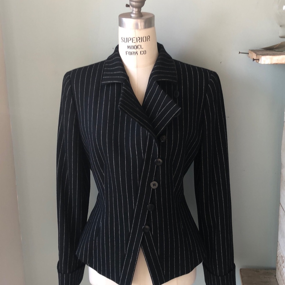 Vintage Armani Collezioni wool pin stripe jacket.  Made In Italy